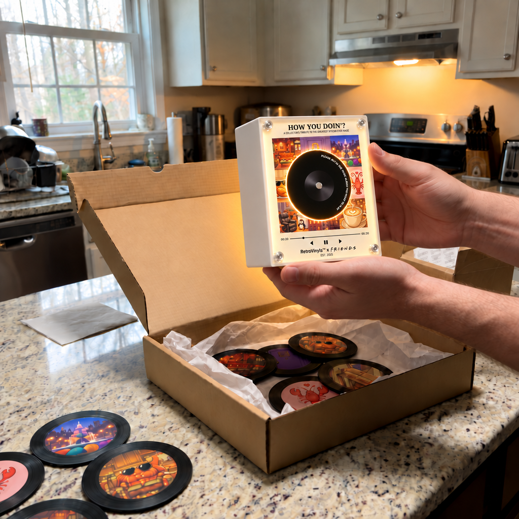 Unboxing the RetroVinyls FRIENDS light-up frame